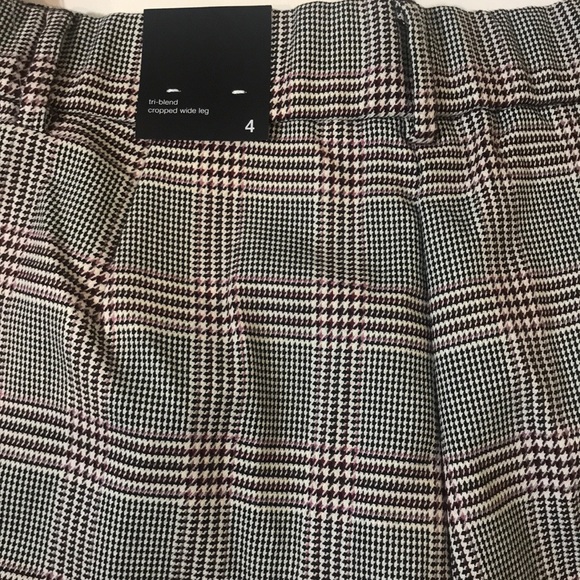 🆕Sz 4 Plaid Wide Leg Crop Pant - Picture 7 of 8